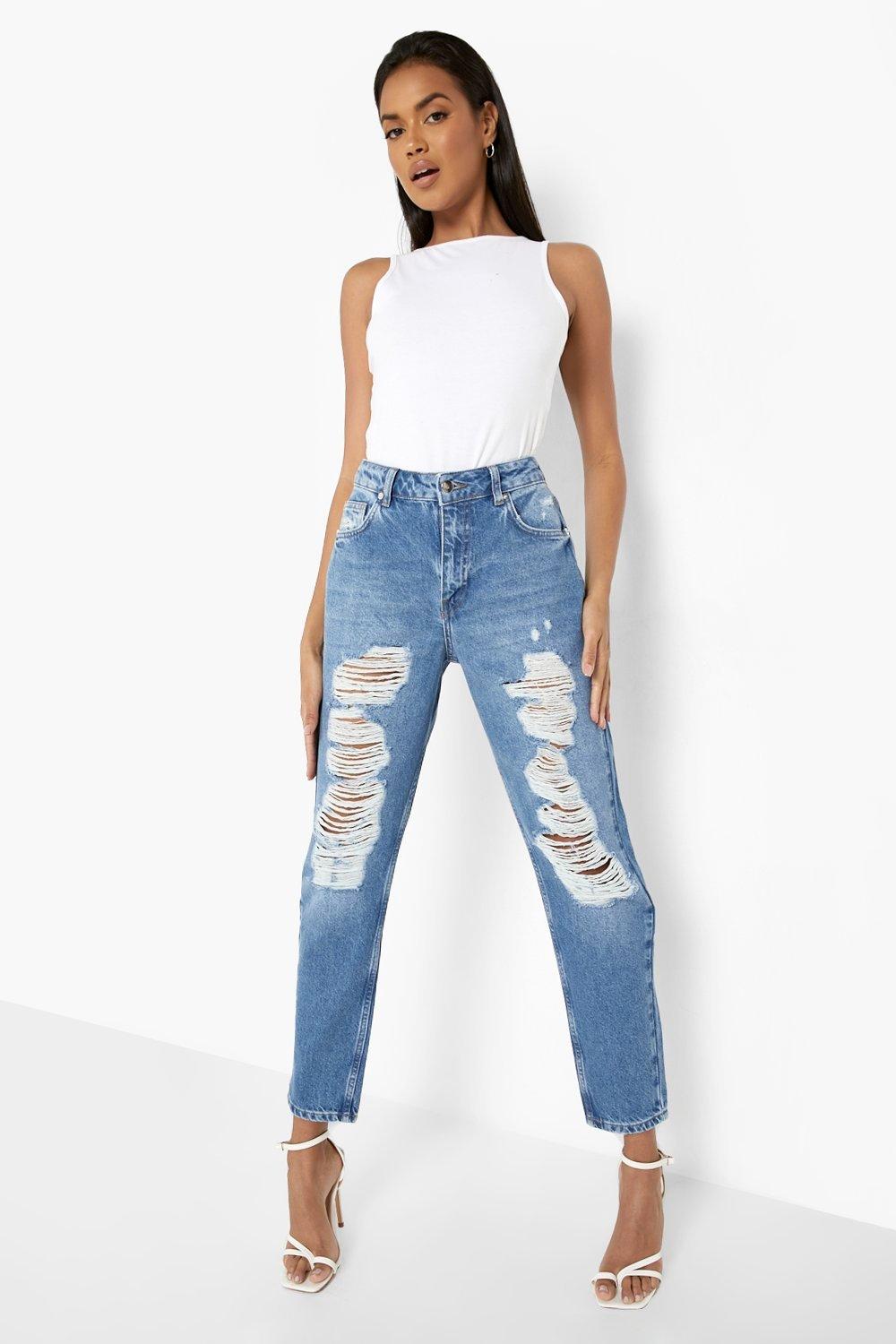 Mom jeans rotos hot sale